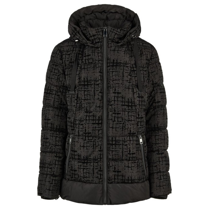 Barbara Lebek winterjas 30670052 print Zwart